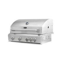 Churrasqueira a Gás Evol Florence 4 Queimadores Inox 79cm - churrasqueira inox embutir com 4 queimadores, tampa curva, puxador e acabamento em inox