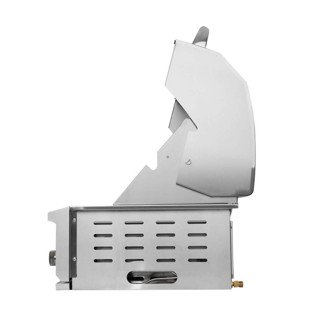 Churrasqueira à Gás Evol Modena 28'' Inox 3 Queimadores 70cm - churrasqueira a gás embutir inox com tampa articulada e acabamento em inox