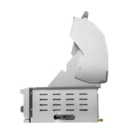 Churrasqueira à Gás Evol Modena 28'' Inox 3 Queimadores 70cm - churrasqueira a gás embutir inox com tampa articulada e acabamento em inox