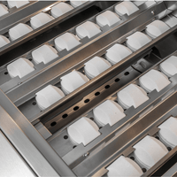 Churrasqueira Evol Modena 34 Inox 3 Queimadores 86cm: detalhe das grelhas inox e difusores cerâmicos em churrasqueira de embutir