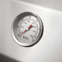 Churrasqueira Evol Modena 42 termômetro embutido com mostrador até 500°C em acabamento inox para controle preciso de temperatura