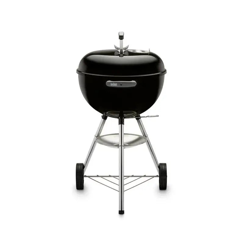 Churrasqueira a Carvão Weber Original Kettle preta com tampa, tripé cromado, rodas, bandeja coletora e grelha interna