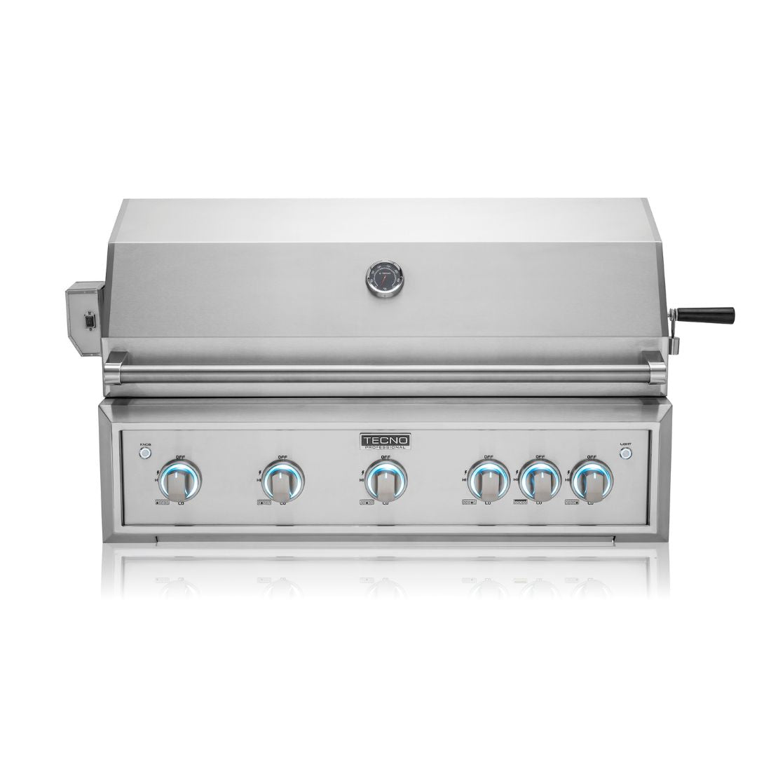 Alt Tag: Churrasqueira Tecno Professional a Gás 4 Queimadores Inox 100cm com 4 botões cromados e design em aço inox 304