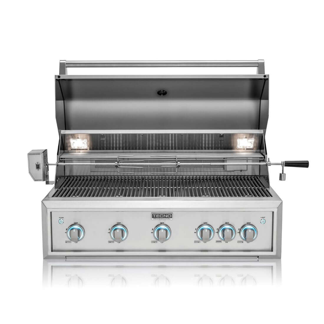 Churrasqueira Tecno a gás 4 queimadores inox 100cm com espeto infravermelho e queimador Sear