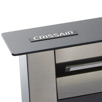 Coifa de Bancada CrissAir Dowdraft Inox e Vidro 90cm CrissAir bancada inox e vidro preto slim com painel touch e iluminação LED