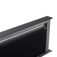 Coifa de Bancada CrissAir Dowdraft Inox e Vidro 90cm CrissAir bancada inox e vidro preto slim com iluminação LED e painel touch
