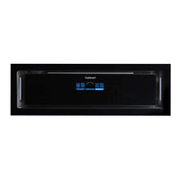 Coifa Cuisinart Arkton de Embutir no Móvel Preta 90cm em inox e vidro preto, formato retangular slim, painel touch iluminado