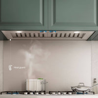 Coifa Elica de Embutir no Móvel Scanno 91cm Inox com acabamento inox escovado, iluminação embutida e painel de botões integrado