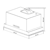 Coifa Evol Gamma de Embutir no Móvel Inox 84cm embutida em móvel, inox 304 retangular, painel touch, duto superior e design slim