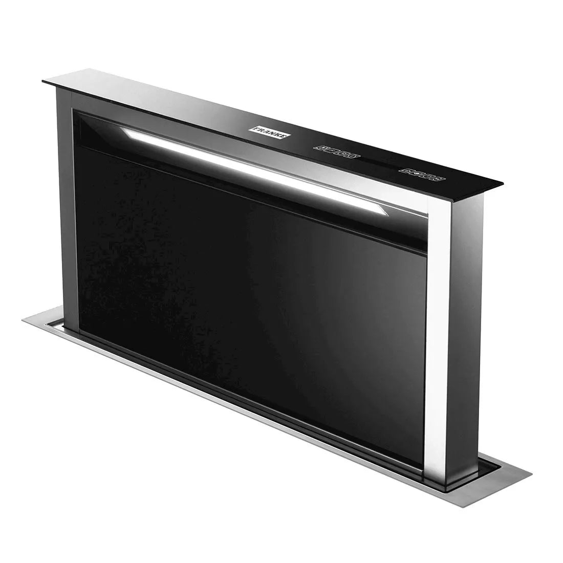 Coifa de Bancada Franke Mythos DownDraft Inox e Vidro 90cm - coifa de embutir inox e vidro slim com painel touch e iluminação LED