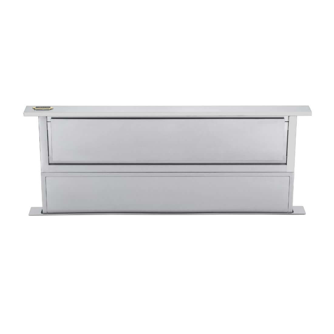 Coifa de Bancada Tecno Rise Vintage Inox 91cm em inox escovado, formato retrátil slim com painel discreto e acabamento metálico