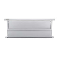 Coifa de Bancada Tecno Rise Vintage Inox 91cm em inox escovado, formato retrátil slim com painel discreto e acabamento metálico