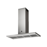 Coifa Bertazzoni Thin Ilha Inox 120cm coifa de ilha em inox escovado 120cm retangular slim com painel touch, iluminação e duto aparente