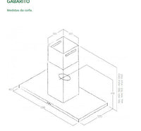 Coifa Bertazzoni Thin Ilha Inox 120cm, coifa de ilha em inox escovado 120cm com duto retangular, painel touch e design slim