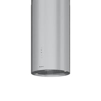 Coifa Tubular Debacco Zurique de Ilha Inox 35cm - coifa de ilha em inox cilíndrica com luz LED e painel de botões visível
