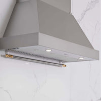 Coifa Bertazzoni Heritage de Parede Inox 91cm - coifa de parede em inox piramidal com iluminação LED, painel touch e duto aparente