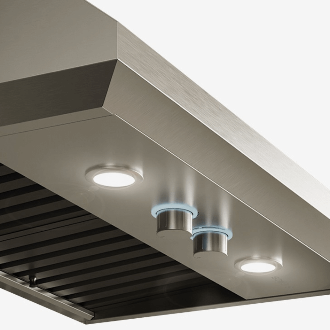 Coifa Bertazzoni Vavano de Parede Inox 122cm - coifa de parede em inox escovado, formato retangular com iluminação LED e botões cilíndricos