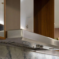 Coifa Bertazzoni Vavano de Parede Inox 122cm coifa de parede em inox escovado 122cm, formato angular, painel de botões e iluminação LED