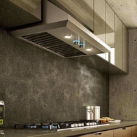 Coifa Bertazzoni Cervinia de Parede Inox 91cm em inox escovado, formato retangular inclinado, iluminação LED e painel com botões