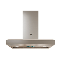 Coifa Bertazzoni Vavano de Parede Inox 91cm em inox escovado, formato piramidal com duto visível, iluminação LED e painel com botões