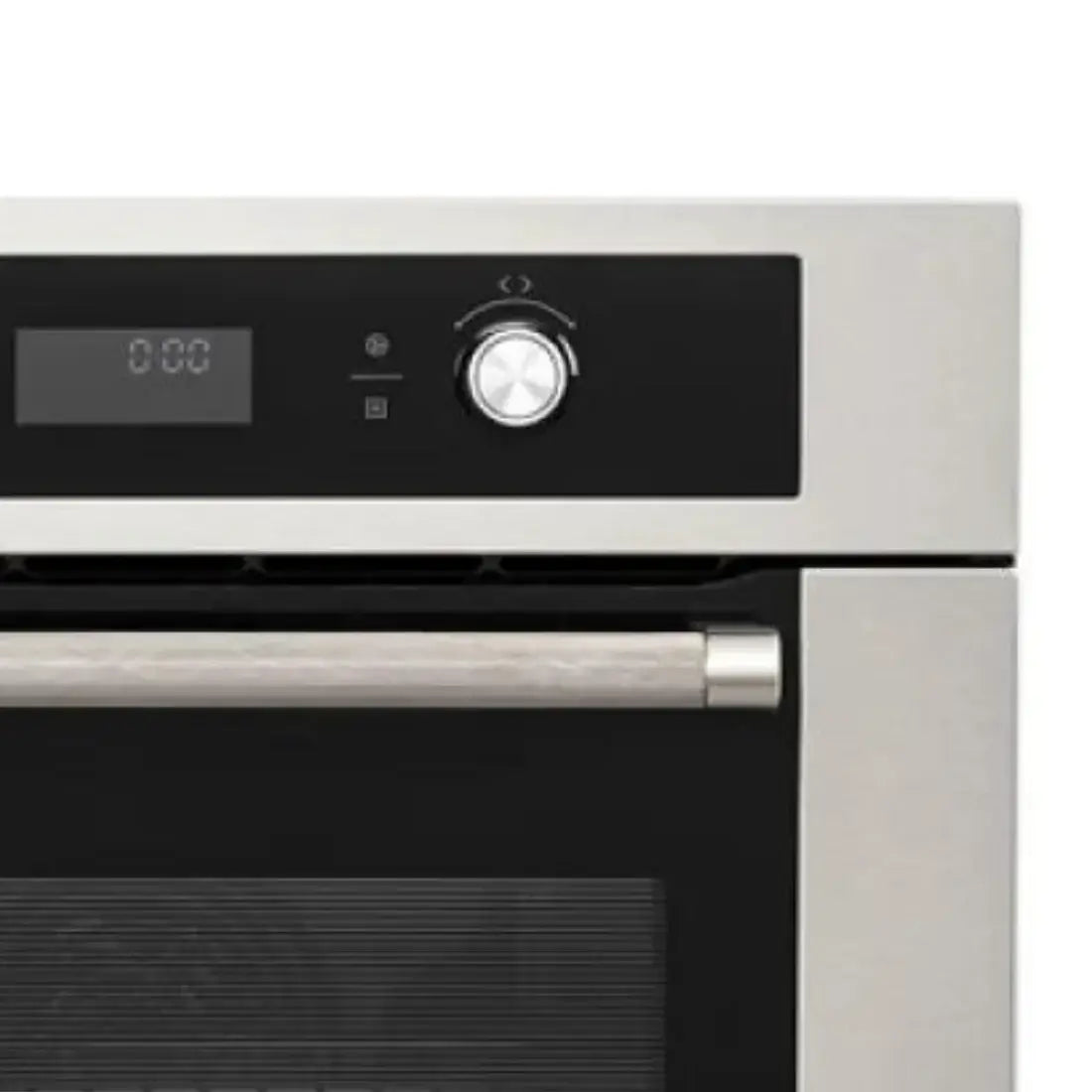 Forno Elétrico CrissAir Multifunções 72litros Inox 60cm - painel preto com display digital, botão metálico e acabamento inox antipolido