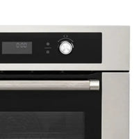 Forno Elétrico CrissAir Multifunções 72litros Inox 60cm - painel preto com display digital, botão metálico e acabamento inox antipolido