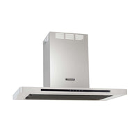 Coifa CrissAir de Parede Drito Inox 90cm com acabamento inox, formato inclinado slim, iluminação LED e painel touch embutido