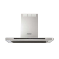 Coifa CrissAir de Parede Drito Inox 90cm em inox com design slim, iluminação LED, painel touch e duto visível para parede