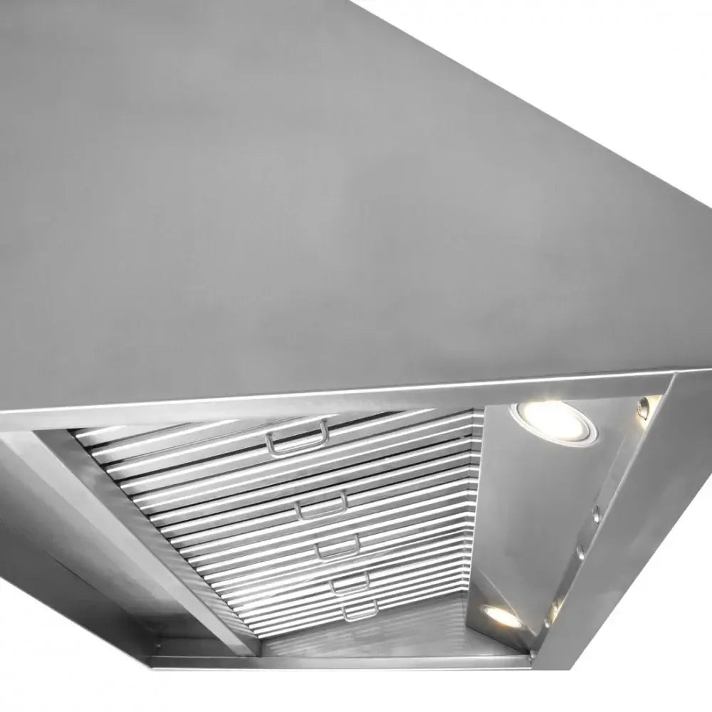 Coifa Evol Alpha para Churrasqueira Inox 90cm - coifa de parede em inox 90cm piramidal com filtros metálicos, iluminação embutida e acabamento premium