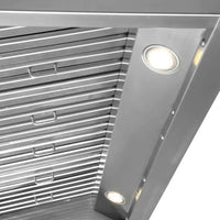 Coifa Evol Alpha para Churrasqueira Inox 90cm - coifa de parede em inox com filtros metálicos, iluminação embutida e design retangular elegante