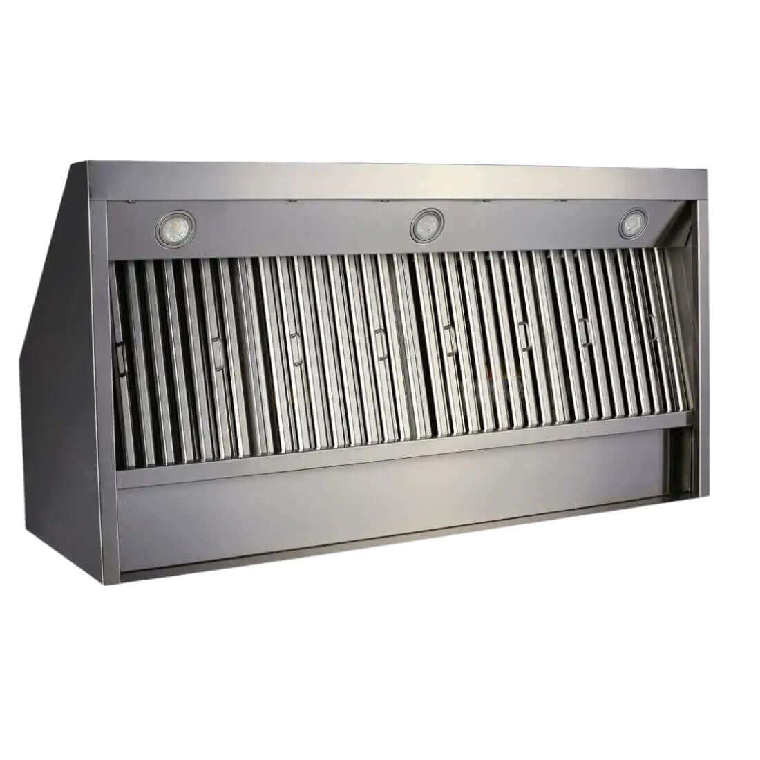Coifa Evol Alpha para Churrasqueira Inox 125cm 2 Motores coifa de parede em inox retangular com filtros, iluminação embutida e design para churrasqueira