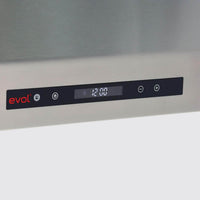 Coifa Evol Alpha para Churrasqueira Inox 125cm 2 Motores - coifa de parede inox com painel touch preto e display digital