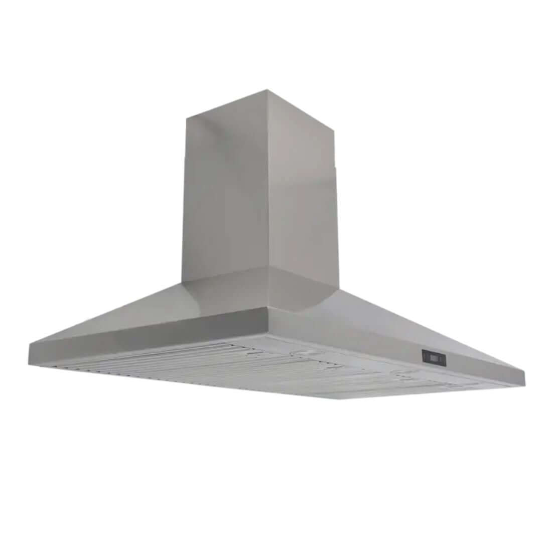Coifa Evol Omega para Churrasqueira Inox 125cm - coifa de parede em inox piramidal, acabamento escovado, painel touch e duto visível