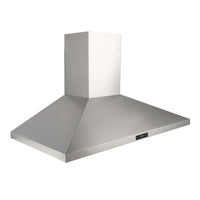 Coifa Evol Omega para Churrasqueira Inox 125cm - coifa de parede em inox AISI 304 piramidal, painel touch frontal e duto visível