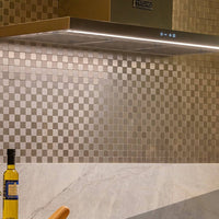 Coifa Tecno Professional de Parede Inox 90cm - coifa de parede em inox escovado, formato retangular slim com iluminação LED e painel touch