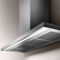 Coifa Tecno Original de Parede Inox 120cm - coifa de parede em inox escovado retangular com iluminação LED e painel touch discreto