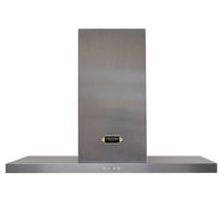 Coifa Tecno Vintage de Parede Inox 90cm Tecno, coifa de parede em inox escovado com formato retangular, painel touch e duto visível