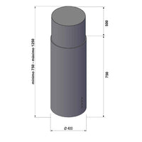 Coifa ilha CrissAir Isola Cilindro Black 40cm 220V
