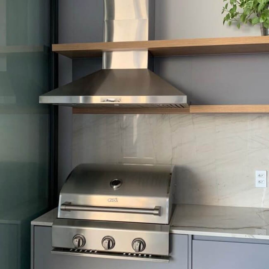 Coifa Evol Omega para Churrasqueira Inox 90cm