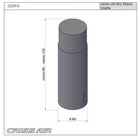 Coifa ilha CrissAir Isola Cilindro Black 40cm 220V