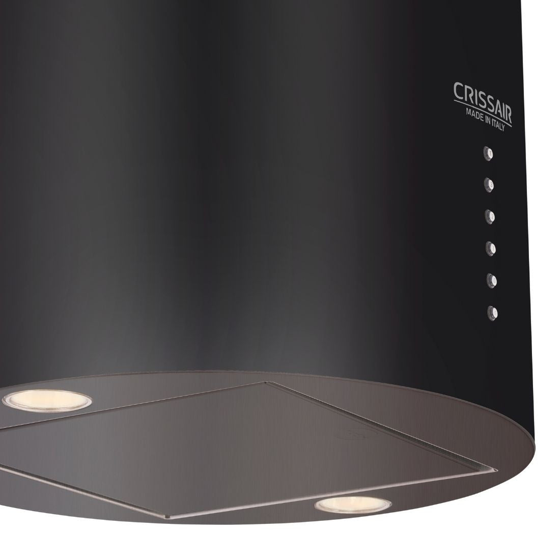 Coifa ilha CrissAir Isola Cilindro Black 40cm 220V