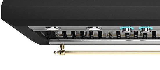 Coifa de Parede Elica New Calabria Vintage Motor Duplo Inox 122cm 127V Preto Fosco