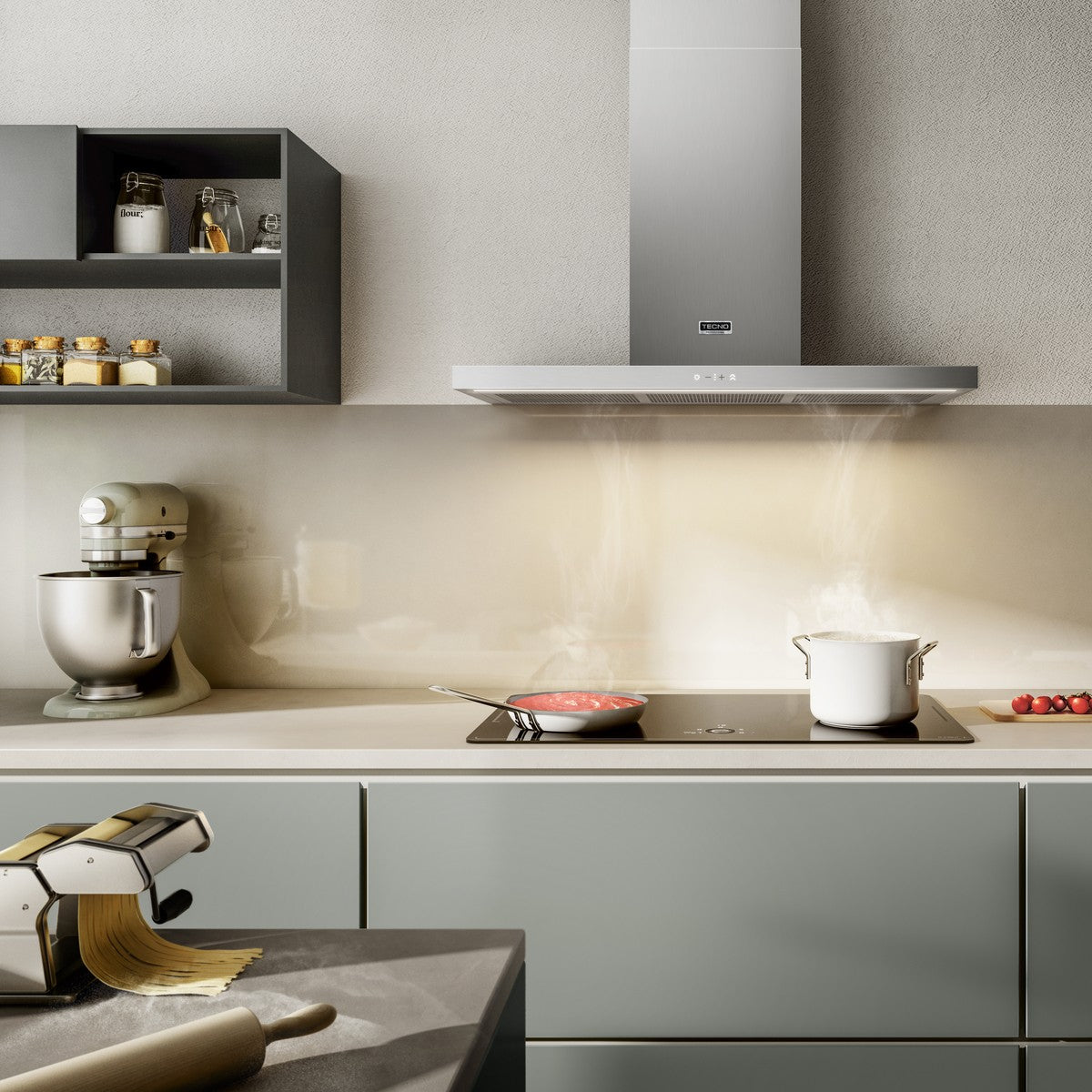 Coifa de Parede Tecno Professional Inox 90cm 220V
