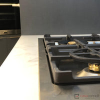 Cooktop a Gás Bertazzoni Master 4 Bocas Inox 75cm com acabamento inox, 4 queimadores Sabaf em latão e trempes de ferro esmaltado