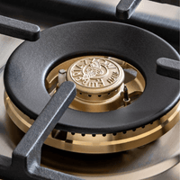 Cooktop à Gás Bertazzoni Professional 6 Bocas Inox 92,5cm com queimador Sabaf em latão e trempe em ferro fundido preto