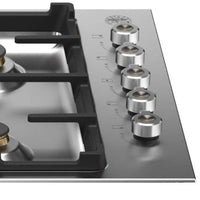 Cooktop à Gás Bertazzoni Professional 5 Bocas Inox 92,5cm com acabamento inox, 5 queimadores Sabaf, trempes ferro fundido e design italiano