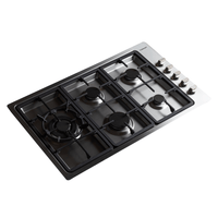 Cooktop a gás Cuisinart Arkton 5 Bocas Inox 90cm: cooktop a gás inox 5 bocas com tripla-chama lateral, trempes ferro fundido, manípulos laterais