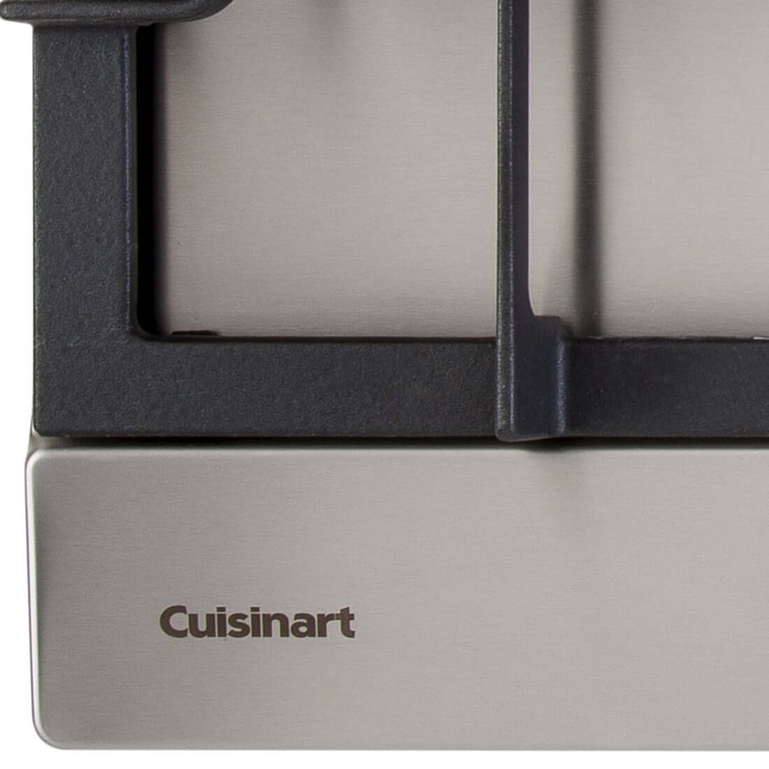 Cooktop à Gás Cuisinart 5 Bocas Inox 75cm mostrando acabamento inox, trempes em ferro fundido e acendimento superautomático