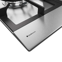 Cooktop à Gás Debacco Zurique 5 Bocas Inox 90cm com acabamento inox escovado, trempes em ferro fundido e acendimento automático