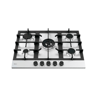 Cooktop à Gás Debacco Zurique 5 Bocas Inox 70cm, cooktop a gás em inox com trempes de ferro fundido, botões frontais
